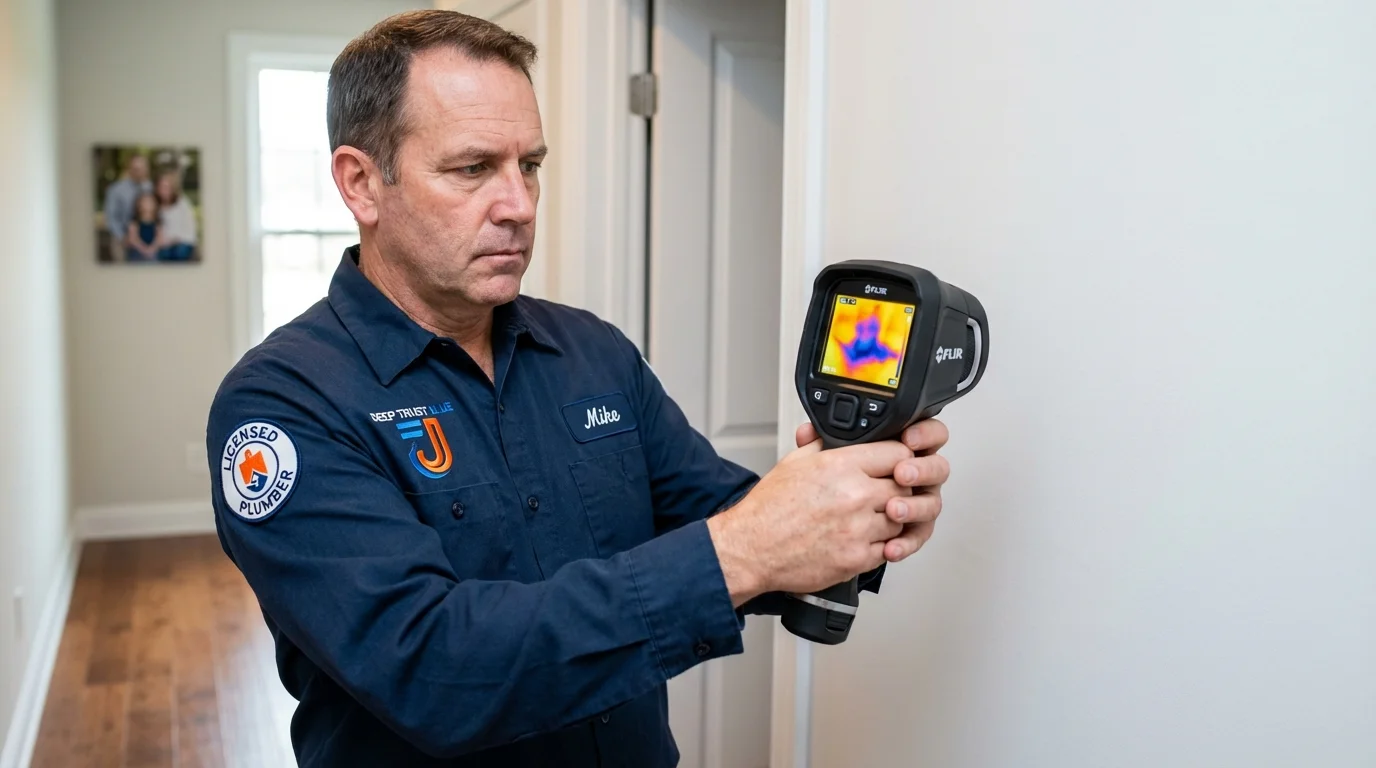Thermal imaging leak detection by Johns Plumbing LLC in Port Henry